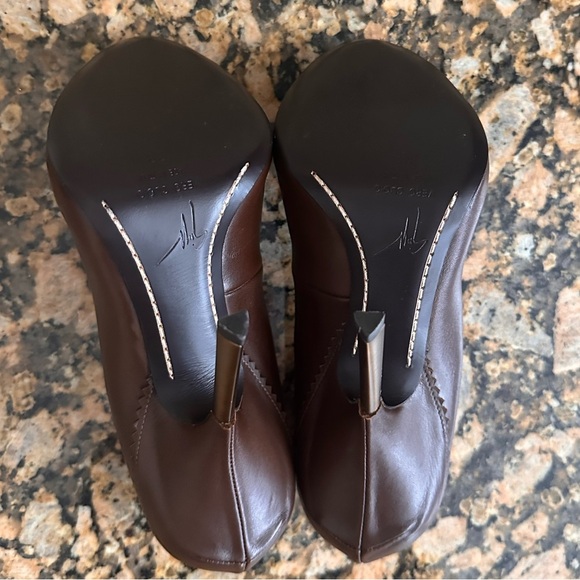 Giuseppe Zanotti Leather Peep Toe Heels - Picture 8 of 8